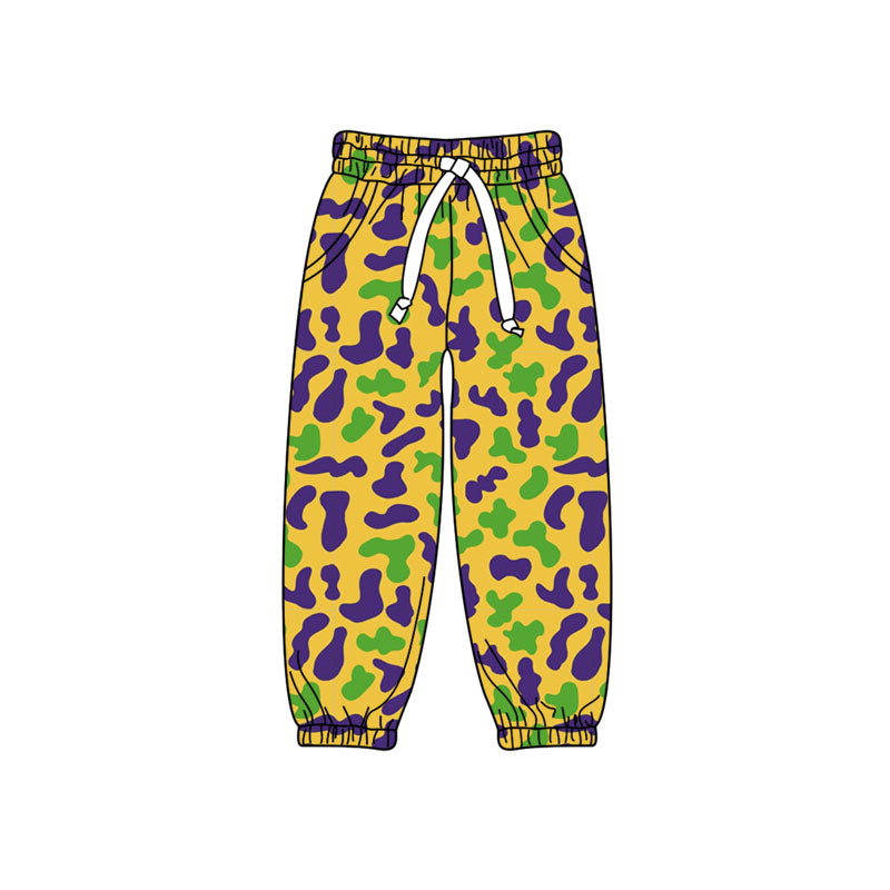 Preorder (moq 5) Baby Boys Mardigras Camo Pockets Joggers Pant Bottom