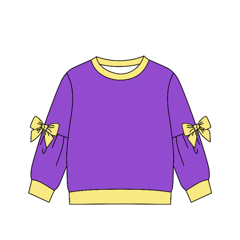 Preorder (moq 5)Baby Girls Bows Long Sleeve T-shirts Top