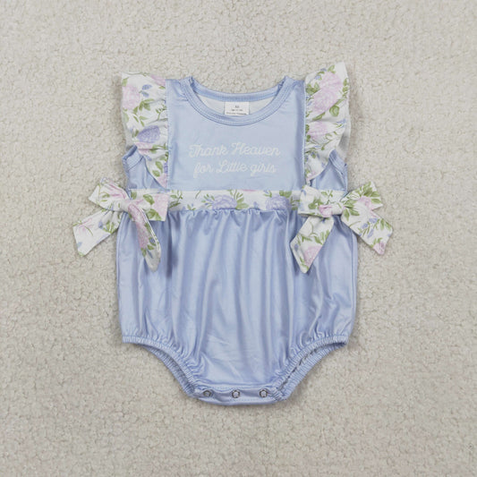 Baby Thank Heaven Little Girls Floral Bows Ruffle Rompers