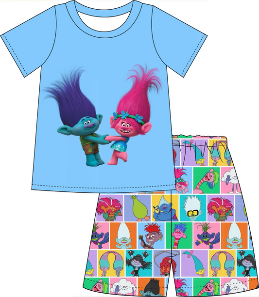 Baby Boys Monster Hair Shirt Shorts Summer Clothes Sets preorder (moq 5)