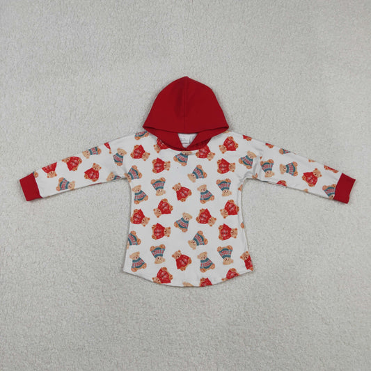 Baby Boys Long Sleeve Bears Plaid Hoodies Top