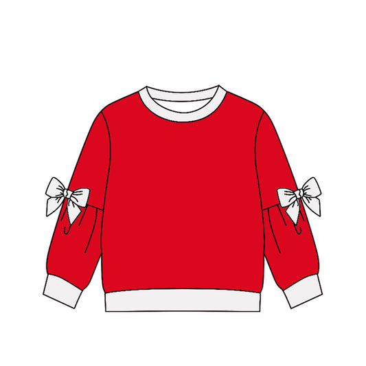 Preorder (moq 5)Baby Girls Bows Long Sleeve T-shirts Top