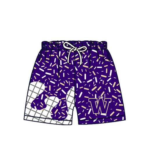 Preorder (moq 5)Baby Boys Purple Sprinkles Drip Washington Shorts Bottom