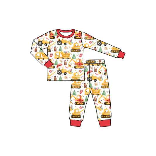 Preorder (moq 5)Baby Boys Christmas Trucks Shirts Pants Pajamas Sets