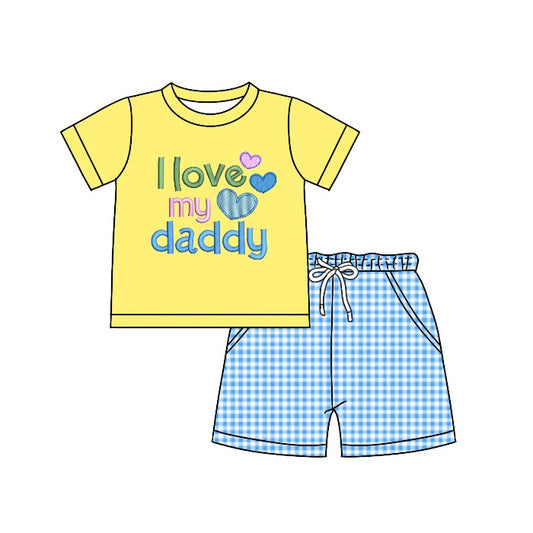Baby Boys I Love my Daddy Top Shorts Clothes Sets Preorder(moq 5)