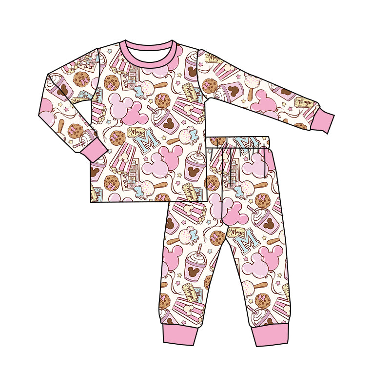 Baby Girls Cartoon Mouse Top Pants Pajamas Clothes Sets preorder(MOQ 5)