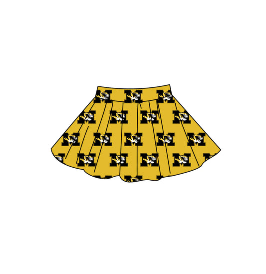 Preorder moq 5 Adult Women Yellow M Tigers Team Skirt Shorts Bottom