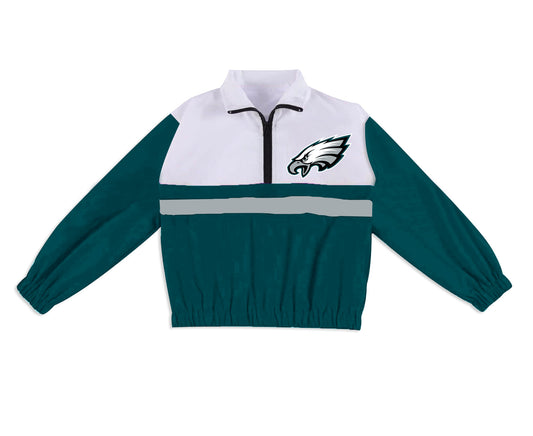 Preorder (moq 5)Baby Boys Long Sleeve Eagles Team Zip Pullovers Tops