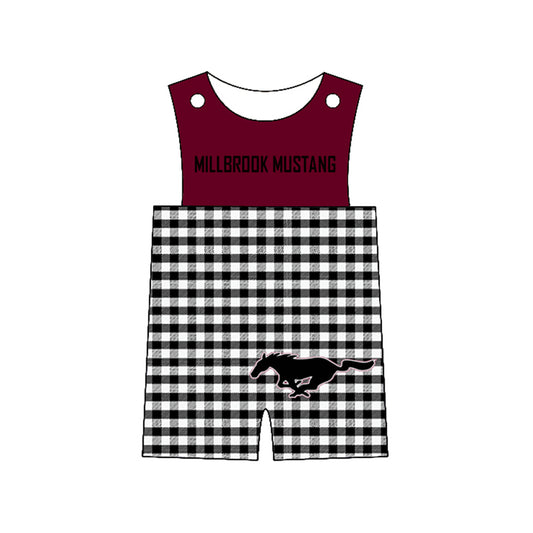 Preorder (moq 5)Baby Boys Sleeveless Millbrook mustang Shorts Rompers
