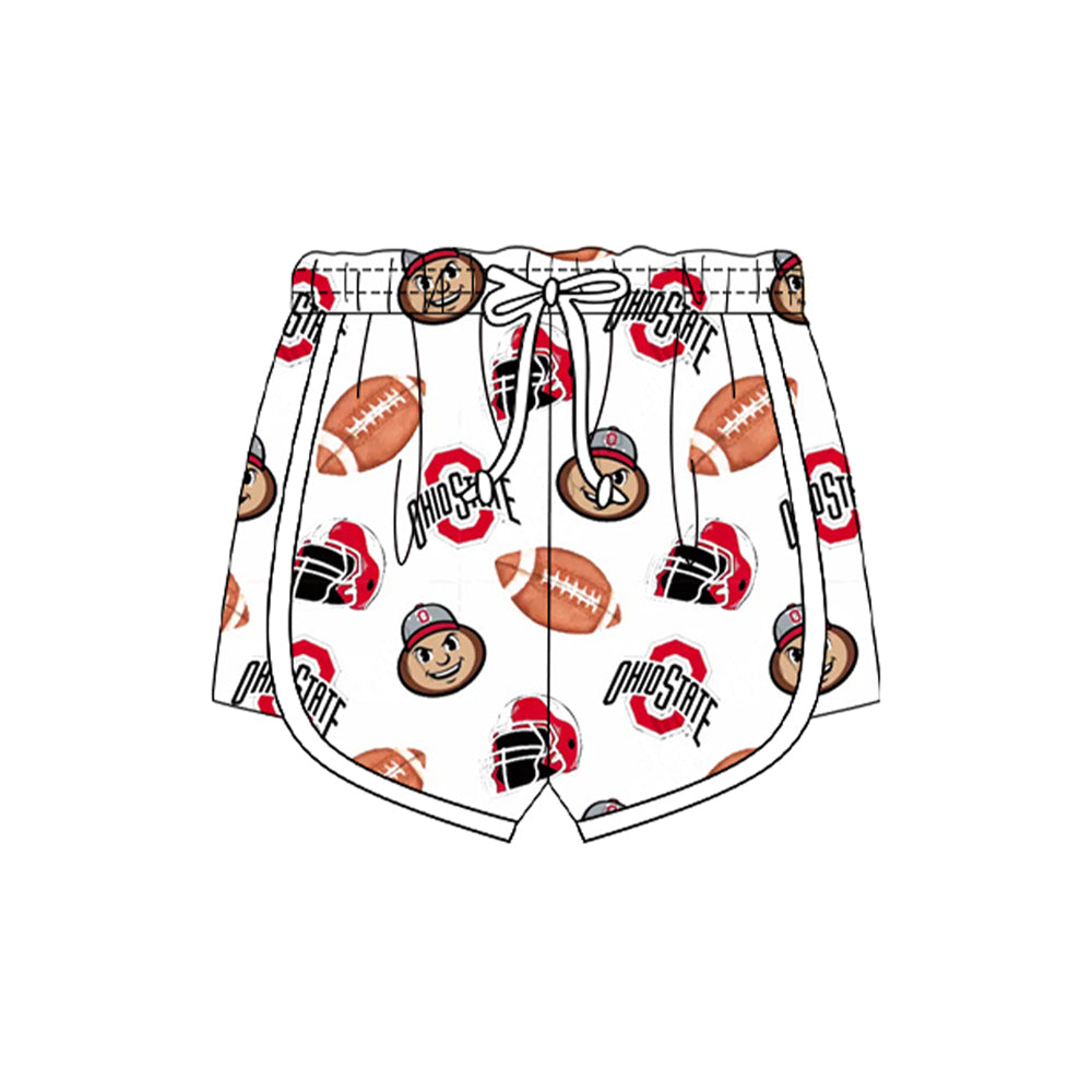 Preorder (moq 5)Baby Girls Footballs Ohio State Team Shorts Bottom