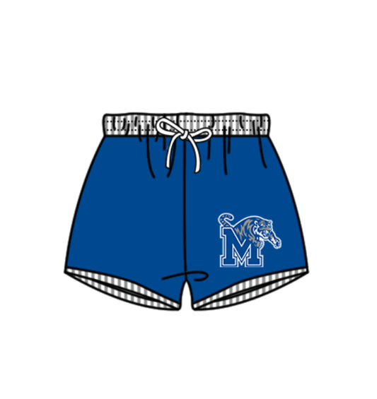 Preorder moq 5 Baby Boys Blue M Tigers Team Swimming Trunks Bottom