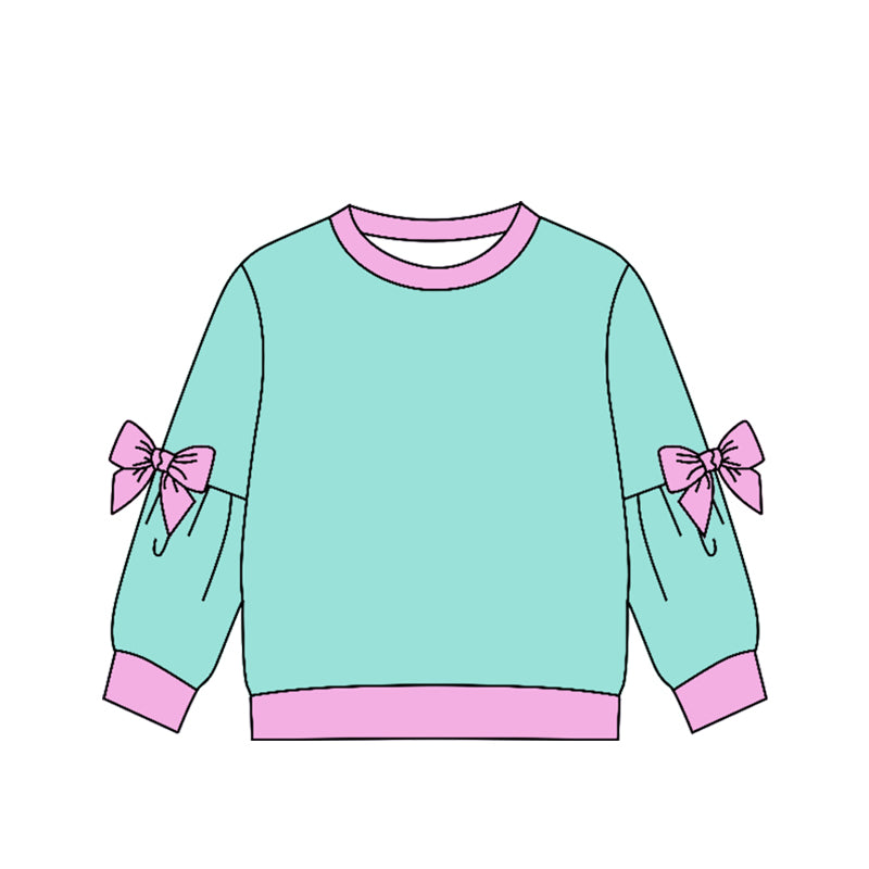 Preorder (moq 5)Baby Girls Bows Long Sleeve T-shirts Top