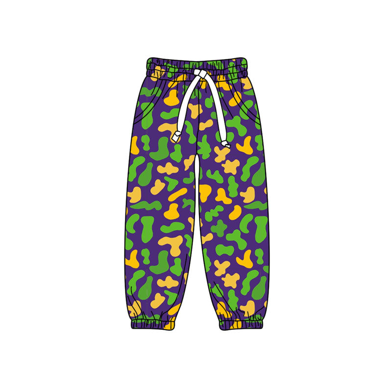 Preorder (moq 5) Baby Boys Mardigras Camo Pockets Joggers Pant Bottom
