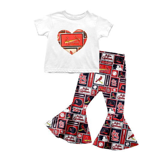 Baby Girls Baseball Team 18 Shirt Bell Pants Clothes Sets preorder(moq 5)