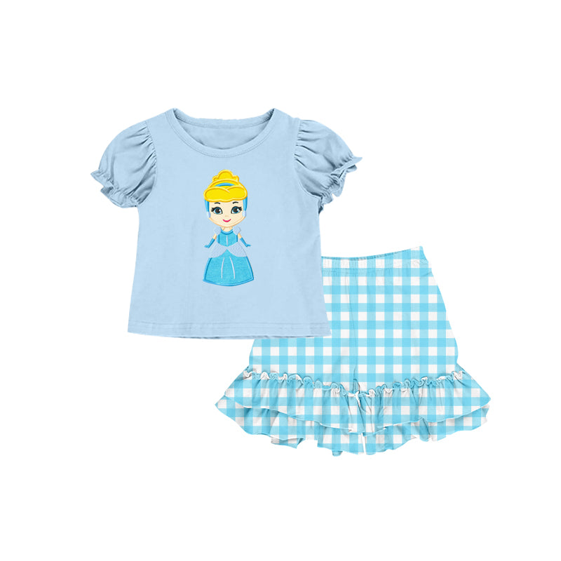 Baby Girls Princess Tee 8 Shirt Ruffle Shorts Clothes Sets preorder(moq 5)