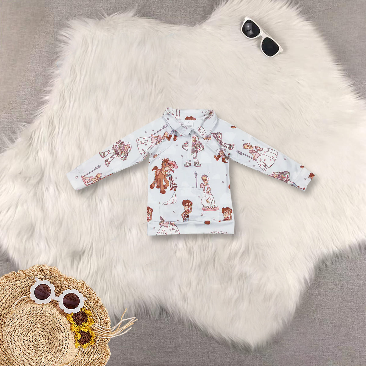 Sibling Baby Kids Cartoon Donkey Stars Top Skirts Sets Pullovers Top