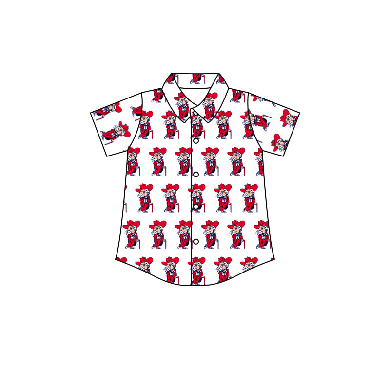 Baby Boys Rebe Team Short Sleeve Buttons Tee Shirts Tops Preorder(moq 5)