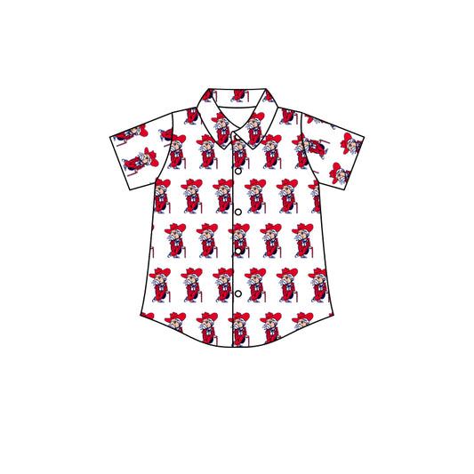 Baby Boys Rebe Team Short Sleeve Buttons Tee Shirts Tops Preorder(moq 5)