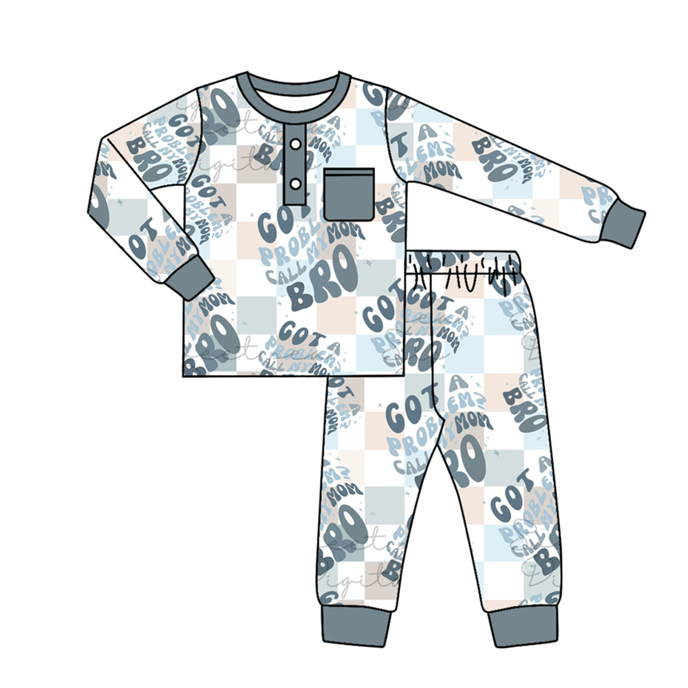 Baby Boys Problem Pajamas Clothes Sets preorder(moq 5)