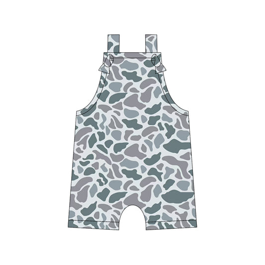 Preorder moq 5 Baby Boys Straps Old School Camouflage Rompers