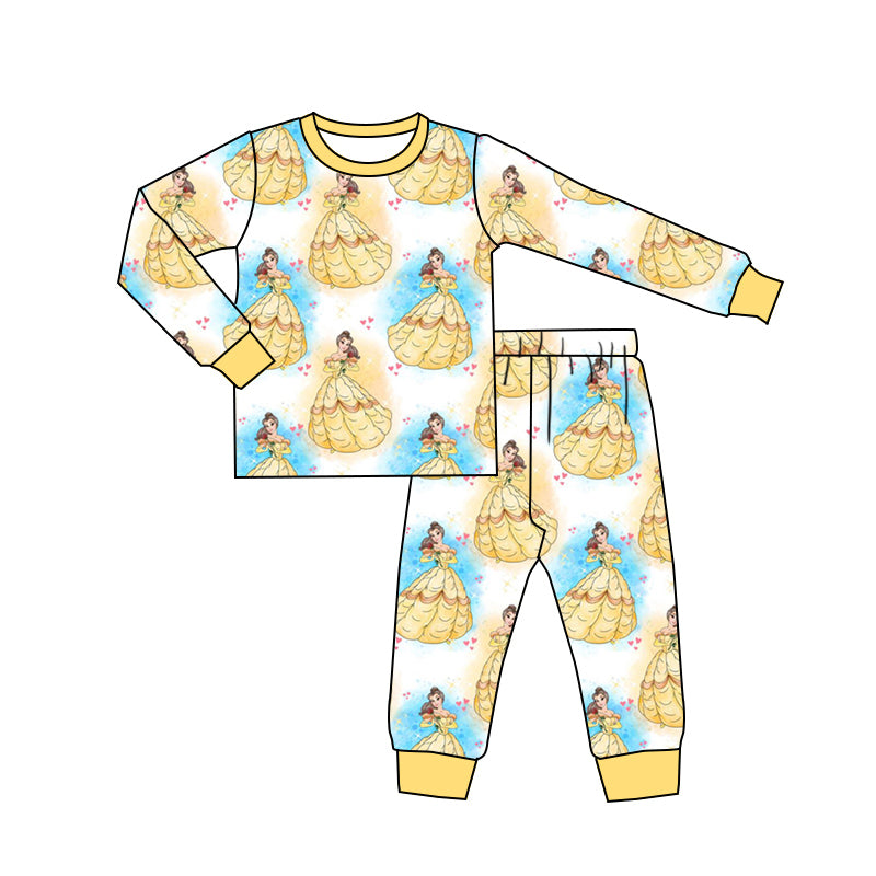 Baby Girls Princess 8  Pants Pajamas Clothes Sets preorder(moq 5)