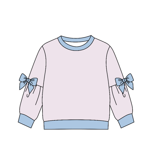 Preorder (moq 5)Baby Girls Bows Long Sleeve T-shirts Top