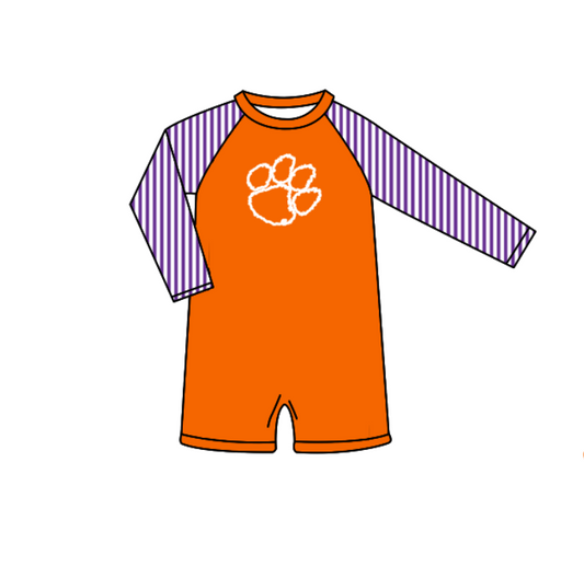 Preorder moq 5 Baby Boys Stripe Long Sleeve Pawls Team Swimsuits