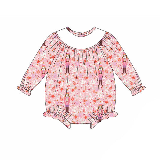 Preorder (moq 5)Baby Girls Flowers Soldiers Christmas Ruffle Rompers