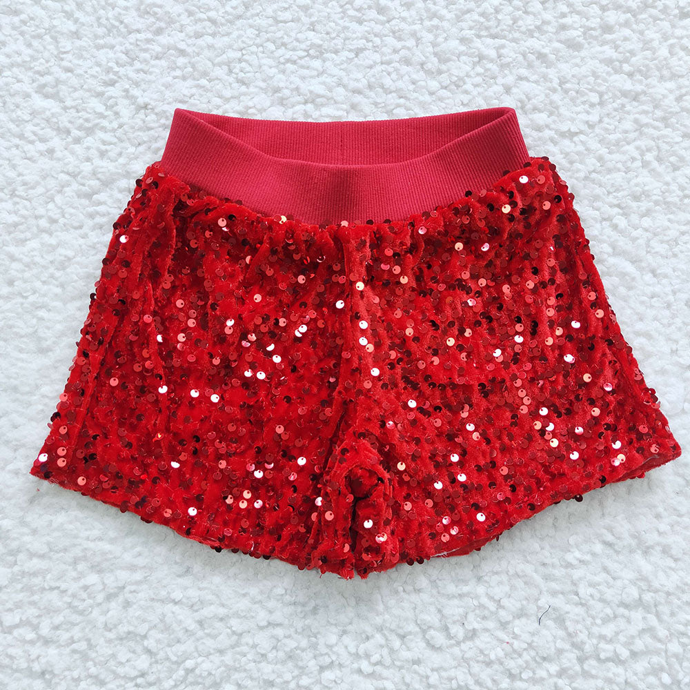 Baby Girls Sibling Sister Sequin Summer Shorts