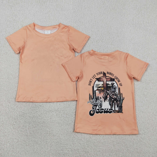 Baby Boys Short Sleeve Cactus Horse Rodeos Western T-shirts Top