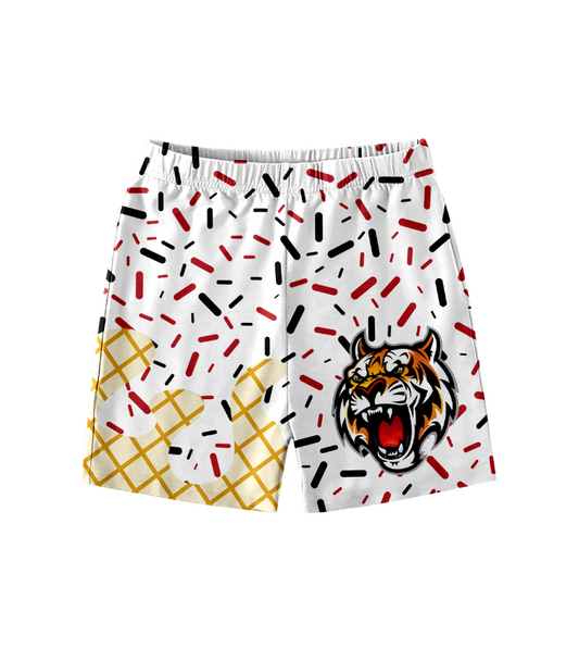 Custom moq 5 football team Tiger adult man shorts