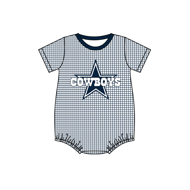 Baby Boys Cowboys Team Short Sleeve Rompers preorder(moq 5)