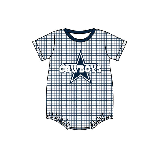 Baby Boys Cowboys Team Short Sleeve Rompers preorder(moq 5)