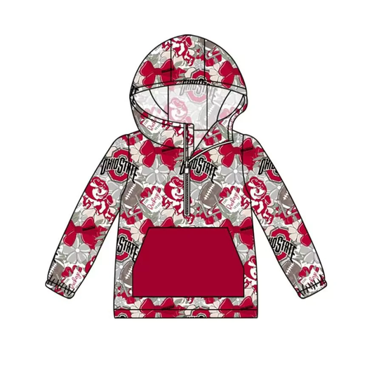 Baby Girls Ohiostate Football Flowers Team Hooded Tops split order preorder Nov 20th