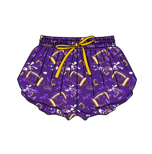Preorder (moq 5)Baby Girls Tie-dye Footballs Print Team Butterfly Shorts Bottom