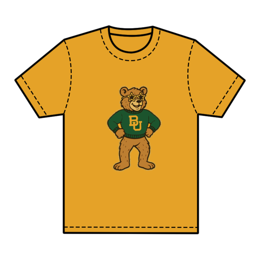 preorder(moq 5) Baby Boys Yellow Short Sleeves Bear BU Team Tee Shirts Tops