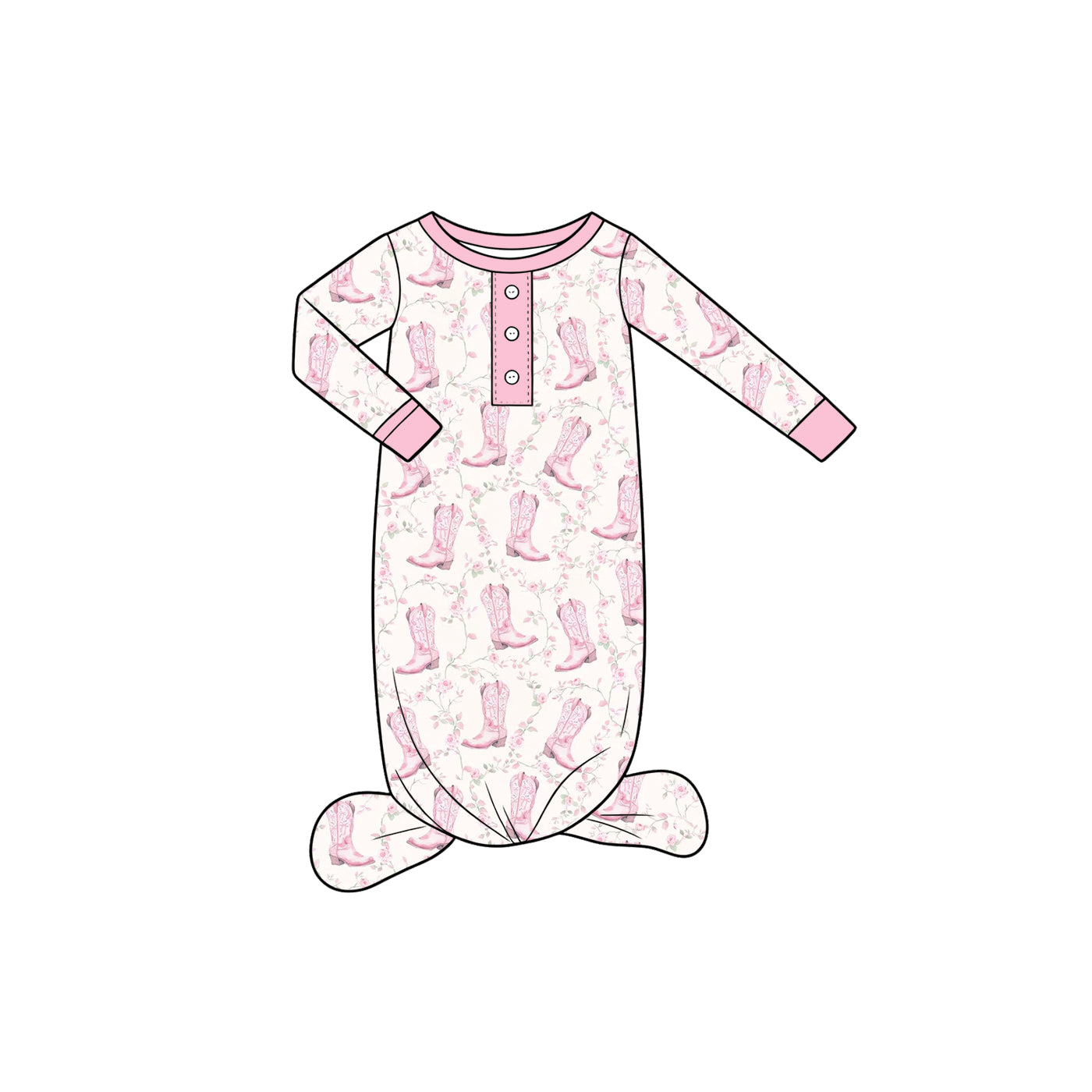 Preorder(moq5) Baby Girls Clothes High-Quality Cute Print Cotton Button Footed Rompers