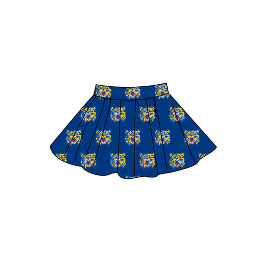 Preorder (moq 5)Baby Girls Blue Raymondville Team Skirt Shorts Bottom