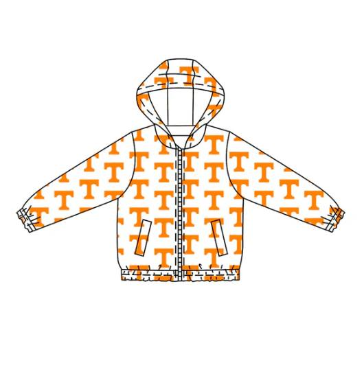 Preorder (moq 5)Baby Boys Long Sleeves Orange T Plaid Hoodies Cardigan Jackets Top