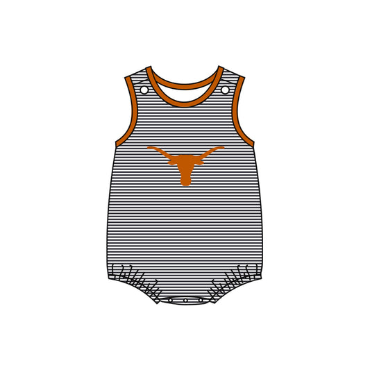 Preorder(moq 5)Baby Infant Boys Longhorn Teams Sleeveless Rompers