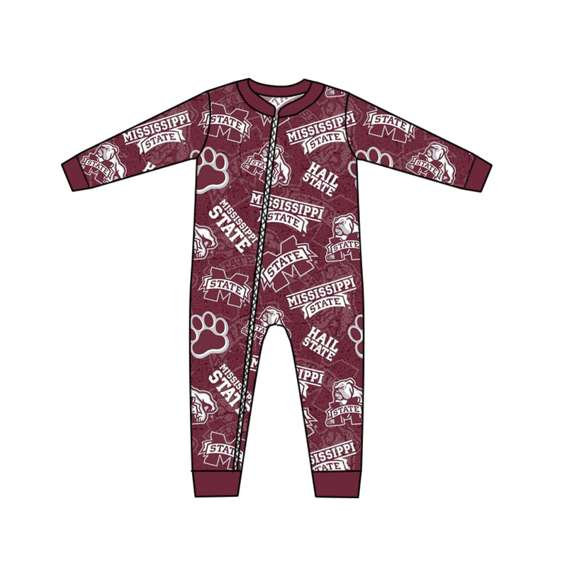 Baby Kids Team MI Long Sleeve Zip Rompers preorder(moq 5)