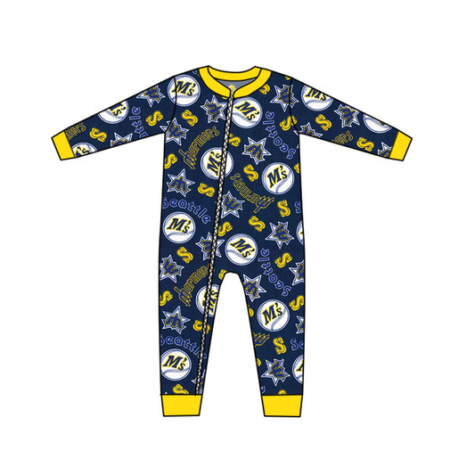 Baby Kids Team Se Long Sleeve Zip Rompers preorder(moq 5)