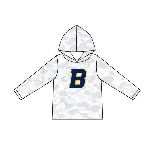Preorder (moq 5)Baby Boys Long Sleeve Camouflage B Team Hoodies Tops