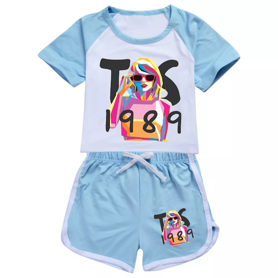 Baby Girls Aqua Singer 1989 Shirt Sports Shorts Clothes Sets Preorder(moq 5)