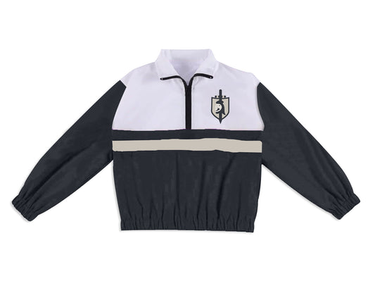 Preorder (moq 5)Baby Boys Long Sleeve Warriors Team Zip Pullovers Tops