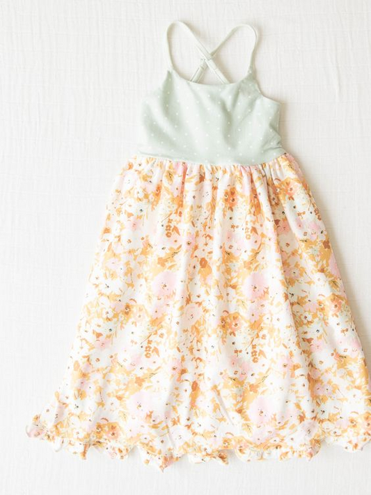 Baby Girls Flowers Maxi Straps Dresses Preorder (moq 5)