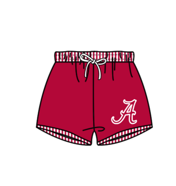 Preorder moq 5 Baby Boys Red A Team Swimming Trunks Bottom