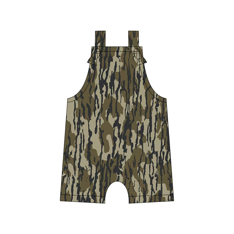 Preorder moq 5 Baby Boys Straps Bottonland Camouflage Rompers