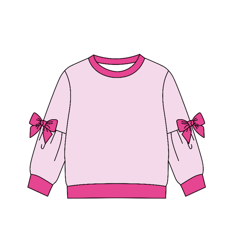 Preorder (moq 5)Baby Girls Bows Long Sleeve T-shirts Top