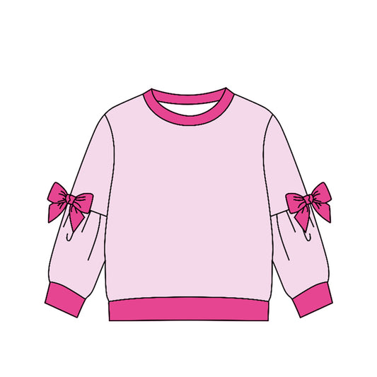 Preorder (moq 5)Baby Girls Bows Long Sleeve T-shirts Top